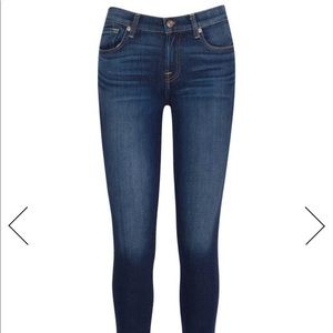 7 for all mankind dark wash skinny jeans